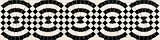 Arizona Tile ST-111 Sterling 4-by-16-Inch Natural Stone Listelle, Black-White Kaleidoscope  -  4-Pack