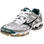 Mizuno Women's Wave Lightning 5 Volleyball Shoe,Silver/Forest,13 M