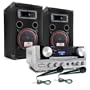 PA Anlage "EASY" DJ Set Verst�rker Boxen Mikrofone 1000W