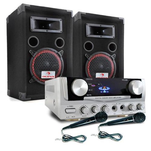 KIT COMPLETO IMPIANTO KARAOKE AUDIO PA DJ SET CASSA CASSE 1000W AMPLIFICATORE KIT COMPLETO IMPIANTO KARAOKE AUDIO PA DJ SET CASSA CASSE 1000W AMPLIFICATORE