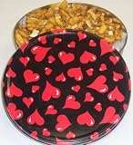 Gourmet Food : Scott's Cakes Honey-Mustard Pretzel Nuggets in a Large Heart Tin