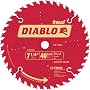 Freud D0740X Diablo 7-1/4 40 Tooth ATB Finishing Saw Blade with 5/8-Inch Arbor, Diamond Knockout, and PermaShield Coating
