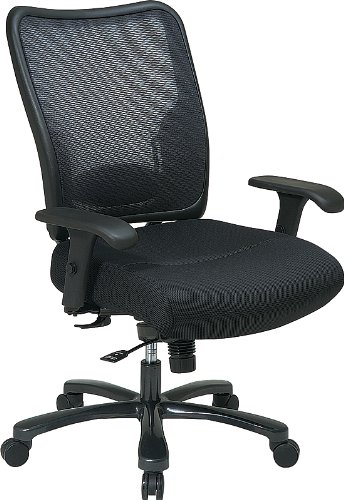 400 lb Capacity Double Air Grid Back and Mesh Seat Ergonomic Office Chair with Built-In Adjustable Lumbar Support