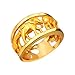 18K Gold Plated Engagement Ring Yellow Elephant-caravan Size 6-10