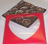Scott's Cakes 1 lb. Milk Chocolate Walnut Cluster in a Heart Box
