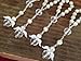 25 Pc Ivory Color Baptism Favors with Angels Mini Rosaries Silver Plated Acrylic Beads/ Recuerditos De Bautismo/ Christening Favors/ Decenarios/ Decades/ Finger Rosaries
