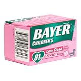 Bayer Aspirin Pain Reliever/ Fever Reducer, Children's Cherry, 36-Count Chewable Tablets