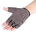 BOODUN Cycling Gloves with Shock-absorbing Foam Pad Breathable Half Finger Bicycle Riding Gloves Bike Gloves B-001, Black with Red Logo, XX-Large