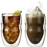 Doppelwandiges Thermoglas Serafino mit Schwebeeffekt. Set 2x 0,35 Ltr. Glasvon "Ozeri"