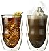 Ozeri Serafino Double Wall Insulated Beverage and Coffee Glasses, 12-Ounce, Set of 2