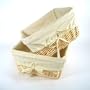 Nursery Basket 2-Pack: Natural with Yellow Gingham Liner