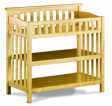 Atlantic Furniture 98835 Columbia Knock Down Changing Table in Natural Maple
