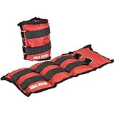 Gorilla Sports Wrist Weights Ankle Weights Red 1.5Kg