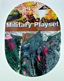 'Mini' Plastic Army Men Military Playset ~ Over 250 Pieces! 22mm Figures (15/16 inch) and Vehicles! Near HO scale.