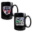 Dallas FC Soccer 2pc Black Ceramic Mug Set - Primary Team Logo & MLS Logo MAJOR-LEAGUE-SOCCER Soccer