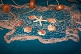 Fishing Net,15 X 10 Fish Netting Shells and Starfish,floats