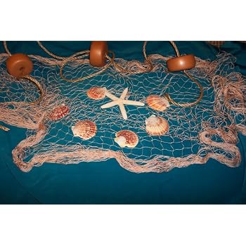 Set A Shopping Price Drop Alert For 15 X 9 Ft New Fish Nets, Fishing Net, Netting, Starfish, Shells, Floats, Decorative Nautical Decor
