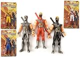 Jointed Plastic Play Figure - Ninja Force Warrior 2 packs per setIMAGE