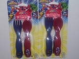 Marvel Spiderman & Friends Take & Toss Toddler Flatware (Sold As 2 Packs in a Set)