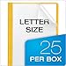 Oxford Premium Clear Front Report Covers, Letter Size, Yellow, 25 per Pack (58809EE)
