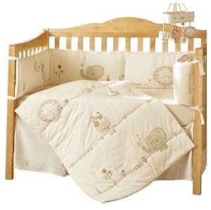 Nature's Purest Sleepy Safari 4-Piece Crib Set