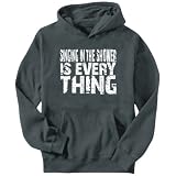 Hoodie Mens Dark Silver " Singing In The Shower is everything " Hobbies Large