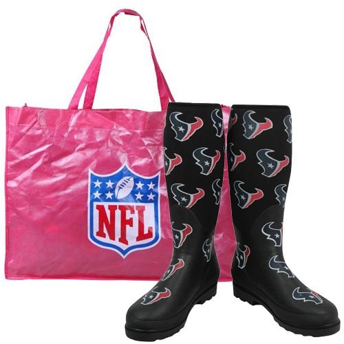 Cuce Shoes Houston Texans Women's Enthusiast Rain Boot 9