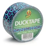Duck Brand 281518 Blue Leopard Duct Tape, 1.88-Inch by 10 Yards, Single Roll