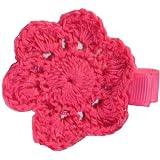 Posies Accessories Crocheted Hot Pink Doily Hair Clippie