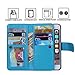 iPhone 6 Plus Case, VAMVAZ Fashion Wristlet Crazy Horse Pattern 2 In 1 Detachable Magnetic PU Leather Wallet Flip Double Card Pockets Purse Case Cover Skin For 5.5