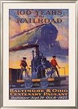 100 Years Railroad Framed Poster Print, 31x43
