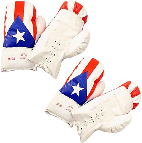 16 Oz. Boxing Gloves 2 Pair Vinyl Leather Glove Practice &amp; Training