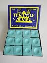 Triangle snooker / pool / billiards chalk - box of 12 light green
