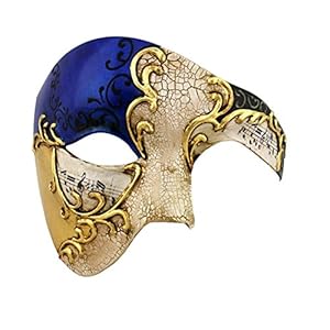 Burlesque-Boutique Half Face Mask Masquerade Phantom of the Opera BB003GB