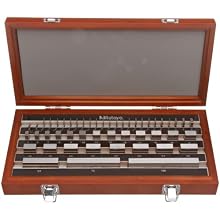 Mitutoyo Steel Rectangular Gage Block Set, ASME Grade AS-2, 25 - 100 mm Length (47 Blocks)