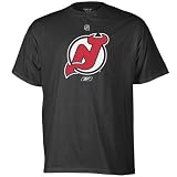 NHL Men's New Jersey Devils Primary Logo T-Shirt (Black - Medium)