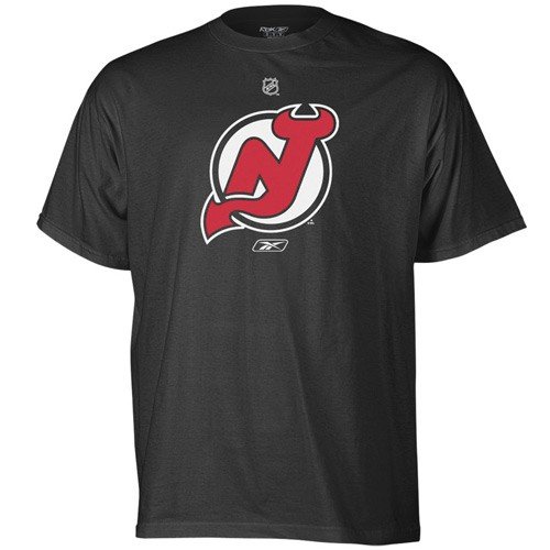 NHL Men's New Jersey Devils Primary Logo T-Shirt (Black, X Large)