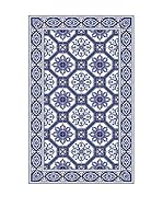 Huella deco Felpudo de Vinilo (Azul)