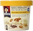 Quaker Real Medleys Super Grains Instant Oatmeal Cup, Banana Walnut, 2.46 Ounces (Pack of 12)
