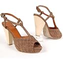 BP ZONE by BRUNO PREMI Damen Sandalette, Made in Italy, Wildleder, Plateau, taupe braun