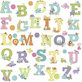 RoomMates RMK2334SCS  Animal Alphabet Dena Designs Peel and Stick Wall Decals