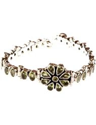 Faceted Peridot Bracelet - Sterling Silver