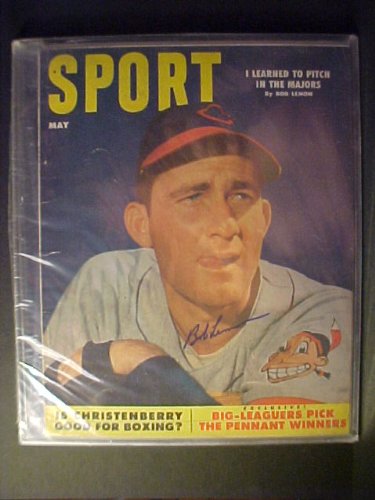 Bob Lemon Cleveland Indians Autographed May 1953 Sport Magazine