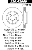 IMAGE OF Centric Parts 121.42069 C-Tek Standard Brake Rotor