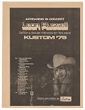 1974 Leon Russell Concert Tour Dates Kustom Print Ad
