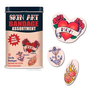 12 Tattoo Bandages in a Tin by Accoutrements