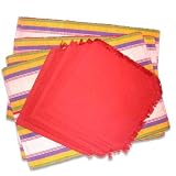 Handmade Home Decorating Inexpensive Table Mat In Self Design With Napkins (Free Shipping, No Minimum Purchase)