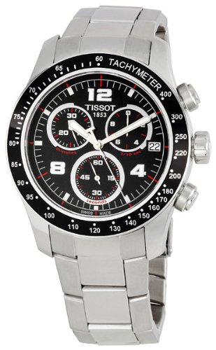 Tissot Men's T0394171105700 Tissot V8 Black Chronograph Dial Watch