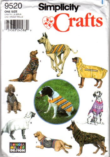 Simplicity 9520 Large Dog Clothes Patterns