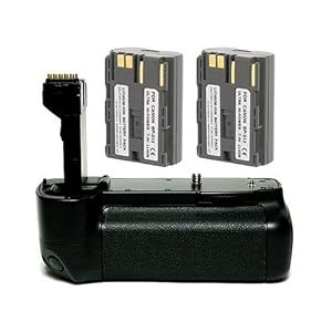 Opteka Battery Pack Grip / Vertical Shutter Release for Canon EOS 20D, 30D, 40D & 50D Digital SLR Cameras with 2 BP-511 Batteries.